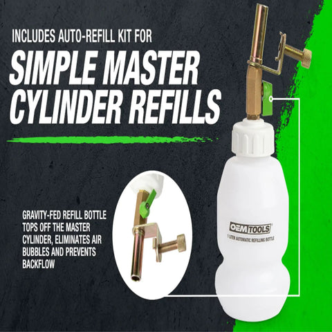 2L Vacuum Brake Bleeder Kit For One Person Operation with refill bottle for master cylinder refills