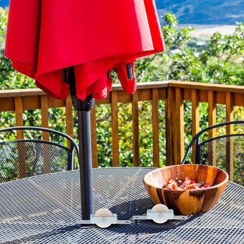4 Pack Patio Umbrella Pulley Replacement Parts Kit, Sliding Pulley Bracket Set, Parasol Rope Wheels And Attachment Holder For Garden Use, Easy Repair