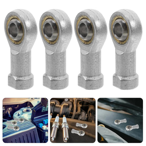 4 Pack M10x1.25 Fish Eye Rod End Bearings Beefy Solid Steel Threaded Radial Ball Joint for Vehicle Suspension, 56x26x18mm