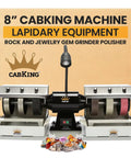 Cabbing Machine for Gemstone Polishing and Cabochon Making, 8-Inch Diamond Wheel Lapidary Tool With LED Lamp, Water System