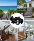 Afcabakila 20-pack black 5/16 in ID T316 stainless angle washers for cable railing, 30-degree beveled for stair ends