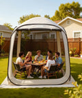 6x6 Ft Pop Up Screen Tent For 4 To 8 People Portable Screen Room Gazebo With Netting Carry Bag Ground Stakes Ideal For Patio Backyard Hangouts And Outdoor Gatherings