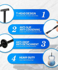 DIY Friendly Double-Sided Nylon Universal Cable Tie Buckles 120 Pack features and benefits infographic.