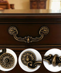 Four Piece 150mm Center Drawer Pull Handles In Zinc Alloy Rustic Vintage Style Drop Down Bail Swing Dresser Cabinet Pulls With Antique Yellow Bronze Finish
