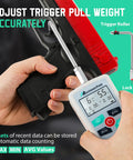 Digital Trigger Pull Gauge 110 Lb Capacity, Pro Grade Force Meter With Switchable Units Lb, Oz, N, Kg, 500N And 50Kg Max, 0.01 Kg Resolution, 1 Oz And 0.1 N Readouts, Accurate Measurement, Includes Trigger Hook, Battery Powered measuring pistol trigger pull