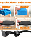 Heavy Duty Furniture Sliders With Lever Lift Tool, 12 Piece Multi Surface Moving Kit For Carpet Hardwood Floors, showing riser pads and sliders.