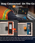 Person in work gear using Built Like A Tank 15.6 Inch Rugged Laptop Running Windows 11 Pro with 4G LTE and WiFi features.