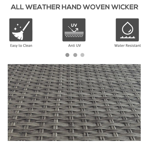 Close-up of waterproof PE plastic rattan wicker from Valet Pool Towel Rack With Waterproof PE Plastic Rattan Wicker Storage Organizer For Indoor Outdoor Pools, Spas, And Hot Tubs, Towel Holder And Gear Caddy, 2 Shelves, 1 Basket Drawer, Mixed Gray