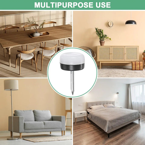Tough As Nails 40 Pack Furniture Sliders Nail On Chair Leg Protectors for Wood and Hardwood Floors with versatile furniture settings.