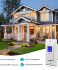 7 Day Programmable Astronomical In Wall Timer Switch For Lights, Fans And Motors, Single Pole Operation, No Neutral Wire