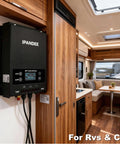 60 Amp MPPT Solar Charge Controller with 200V Max Input mounted in RV interior