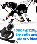 Blazing Fast 4K USB Webcam With 12 Megapixels And 120FPS Recording Killer Detail Golf Swing Camera showing compact design and USB connection.
