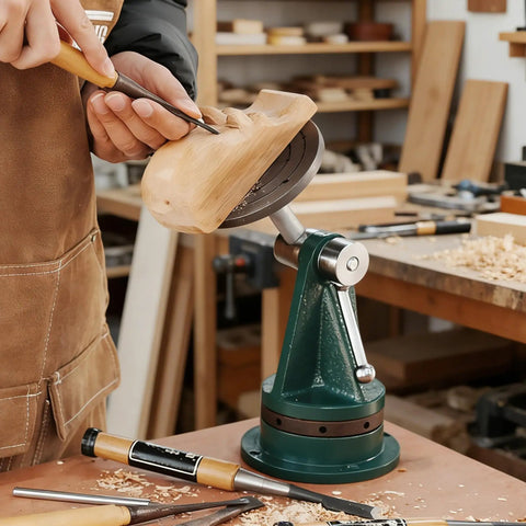 Rock Solid Carving Vise With 5 Inch Faceplate For Woodworking Projects Mount To Your Workbench For A Secure Hold