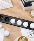 Wooden Golf Ball Display Case Black Wall Mount Holder Shelf For Collectors Secure Ball Display Stand with golf balls