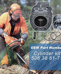 51mm Cylinder Piston Kit For K750 K760 Husqvarna Partner Cutoff Concrete Saw Replacement 506 38 61 To 71 with lumberjack using saw