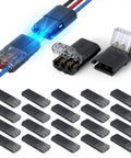 3 Wire Plug In Connector With Locking Buckle 18 To 22 AWG Pack Of 20 for vibration proof auto and home wiring