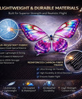 Flapping Wing RC Butterfly Drone With Sensor Assisted 4 Axis Gyro Stabilizer LED Lights Easy For Adults To Fly Realistic Insect Toy features