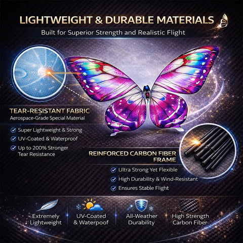Flapping Wing RC Butterfly Drone With Sensor Assisted 4 Axis Gyro Stabilizer LED Lights Easy For Adults To Fly Realistic Insect Toy features