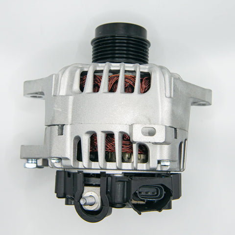 High Output 110A 1.6L Alternator For Kia Soul 2014 2015 2016 Forte 2014 2015 2016 And Hyundai Veloster Turbo 2013 2014 2015 2016 Replaces 37300-2B760 No Auto Start Stop Durable Easy Install No Modifications Required front view