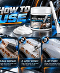 Hit The Garage And Fix That Rust Real Quick With Car Metal Rust Repair Paste And Brush 3 Pack Stops Corrosion Dead instructional steps.