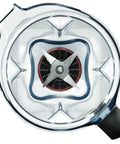 Top view of 64 Oz Low Profile Blender Container Clear BPA Free Eastman Tritan Copolyester 4 Inch Blade Diameter G Series Compatible