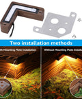 Right Angle LED Hardscape Light with 2700K 3000K 4500K Color Select Waterproof Corner Mount with mounting and non-mounting options