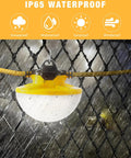 Beastly Bright 100Ft LED Construction String Lights 130W 16000 Lumens Industrial Grade IP65 Waterproof in rain
