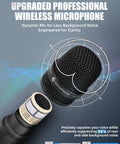 Wireless Dual Microphone System With UHF Range Up To 260 Feet All Metal Portable Karaoke Mic featuring noise suppression.