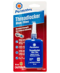 Blue medium strength thread locker for bolts and fasteners quarter inch to three quarter inch keeps vibration from loosening