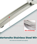 Close-up of Martensite stainless steel wire used in Heavy Duty Power Window Regulator With Motor Assembly Fits Chevrolet Spark and Spark EV 2013 to 2015.