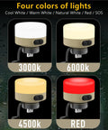 USB Powered Camping Lantern For Elecom Nestout showcasing four light colors and temperature settings.