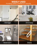 Built Tough Steel Wall Mount Handrail For Stairs And Decks, 18 Inch White Indoor Outdoor Safety Railing for garage, doorway, restroom, stairs.