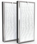 2 Pack Replacement Air Filter For MA40 And Medify Air Purifiers, 3 In 1 H13 True HEPA Filter, dual filters standing upright
