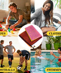 7 Pack Colorful Mesh Drawstring Bags 18x12 Inch Breathable Nylon Net Storage for travel, toys, clothes, sports gear, and swimming