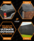 Heavy Duty Mesh Tarp 8 By 10 Black Protective Cover With Air Flow For Tie Downs Shade Fences Canopies And Dump Trucks Sixty Percent Shade Tear Resistant