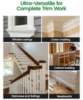 Pro Trade 16 Gauge Finish Nails 2-1/2 Inch Galvanized used for window casings, crown molding, staircases, cabinets, and baseboards.