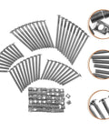 100 Piece M6 Nickel Plated Flat Head Hex Socket Screws With Barrel Nuts Furniture Connector Bolts Kit For Easy Installation And No Fuss Storage
