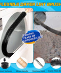 Dryer Vent Cleaning Kit With Vacuum Hose Attachment And Lint Brush removing lint from dryer duct