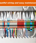 DIN Rail Terminal Block Kit For Quick No-Fuss Wiring With Twin Spring Push-In Connectors And Screwless PT Setup visible in cabinet