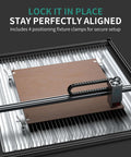 Puikos honeycomb laser bed 400x400 mm front angled view on aluminum frame