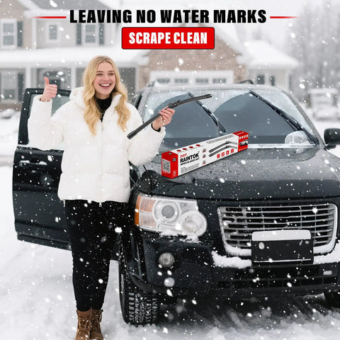 Woman holding Atlas Windshield Wiper Blades Set 26 Inch Front Wiper 22 Inch Front Wiper and 12 Inch Rear Wiper Replacement for 2018 2024 VW Atlas