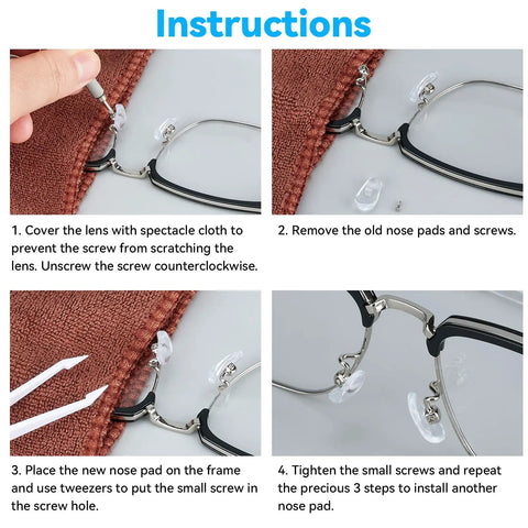 Eyeglass Repair Kit With 120 Piece Micro Screws And 4 In 1 Screwdriver Stainless Steel Precision Hardware for glasses repair instructions