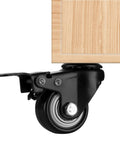1.5 Inch Swivel Caster Wheels Set Of 4 With Locking Brakes Heavy Duty 330 Lb Total Capacity Metric M8 Stem 25mm PU Non Marking Wheel