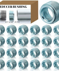 25 Pack Reducer Threaded Bushings Three Quarters Inch To One Half Inch Galvanized Steel For Electrical Conduit Connections