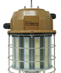 13,000 Lumen LED Overhead Work Light With Ceiling Mount Hook, 150W 120V, Stainless Steel Cage, Interlink Up To 7 Units