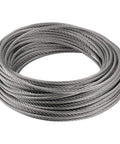 164 Ft One Quarter Inch Stainless Steel Wire Rope Cable 7x19 Aircraft Cable For Railing And Heavy Duty Zip Line 6400 Lb Breaking Strength Flexible Durable Rust Resistant.