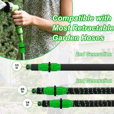Expandable Garden Hose Repair Kit With Four Dual Channel Connectors And Metal Clamp Quick Fix For Damaged Hoses Save Money