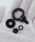 12 Pack M6 Stainless Steel Eye Bolts With Nuts And Washers, Heavy Duty Lifting Eyebolts For Rigging Machinery Marine And Garage Use, Built Tough 41.5mm By 26.8mm Overall Size And M6x12mm Thread, black eye bolt with nut and washer