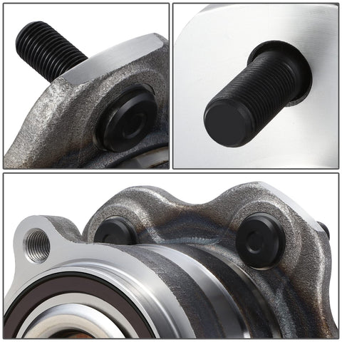 Rear Wheel Bearing Hub Assembly for Infiniti JX35 2013, QX60 2014 to 2019, Murano 2015 to 2019, Pathfinder 2013 to 2019 4WD Direct Fit OEM Interchange 512548 43202 3JA0B Steel Construction High Quality Replacement, close-up view.