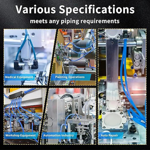 Beefy Blue Air Hose Polyurethane Tubing Anti Kink Strong Air Flow High Powered Works For Compressor Needs All Day Fits Eight MM Size Connections For Pro Work In Any Garage Good used in medical, painting, workshop and auto repair equipment